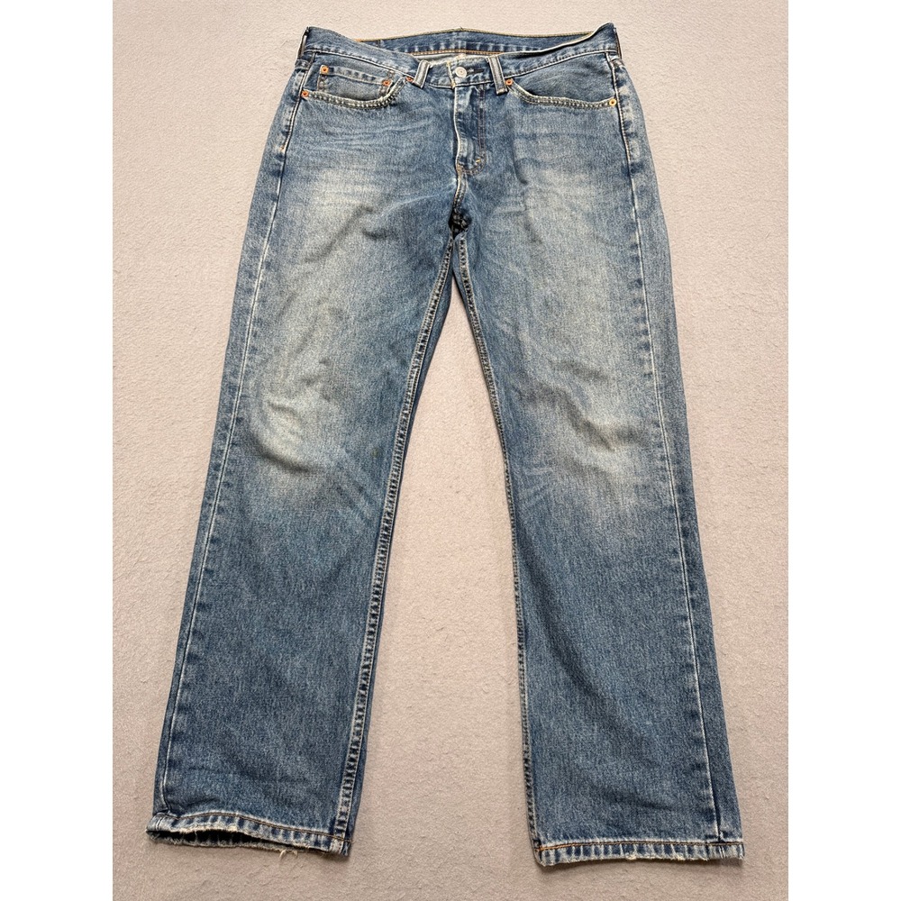 Levi's 514 Jeans Men's 34x30 Blue Denim Straight Leg Relaxed Fit Mid Rise Cotton